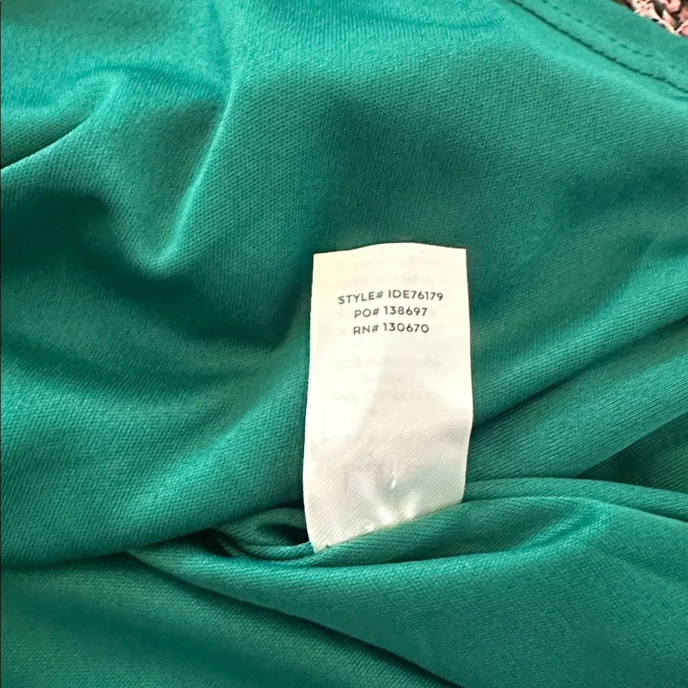 Lulu's Emerald Green and Pink Floral Dress, M - Picture 7 of 13